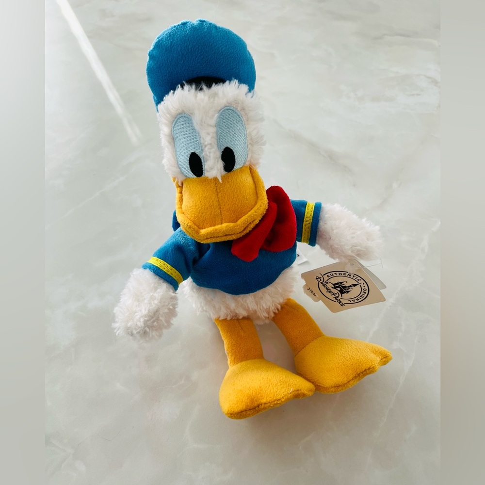 Disney Parks Donald Duck Fuzzy 11" Plush Stuffed Animal Toy Mickey Mouse Friends